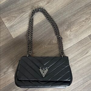 Valentino Orlandi Black Quilted Shoulder Bag